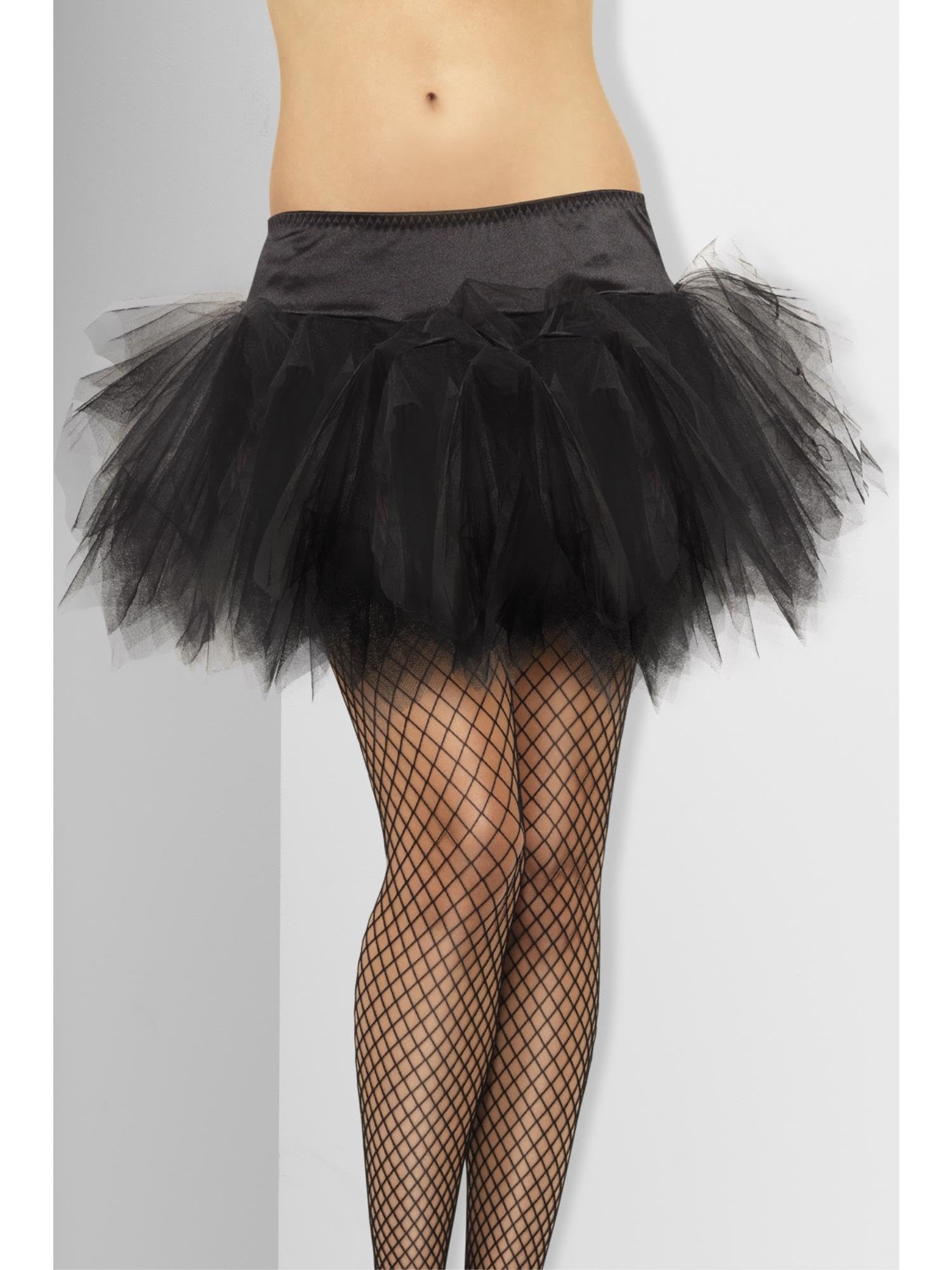 Smiffys Tutu, Frilly, Black , Fever Tutu's & Petticoats Fancy Dress, Acessories Dress Up Accessories
