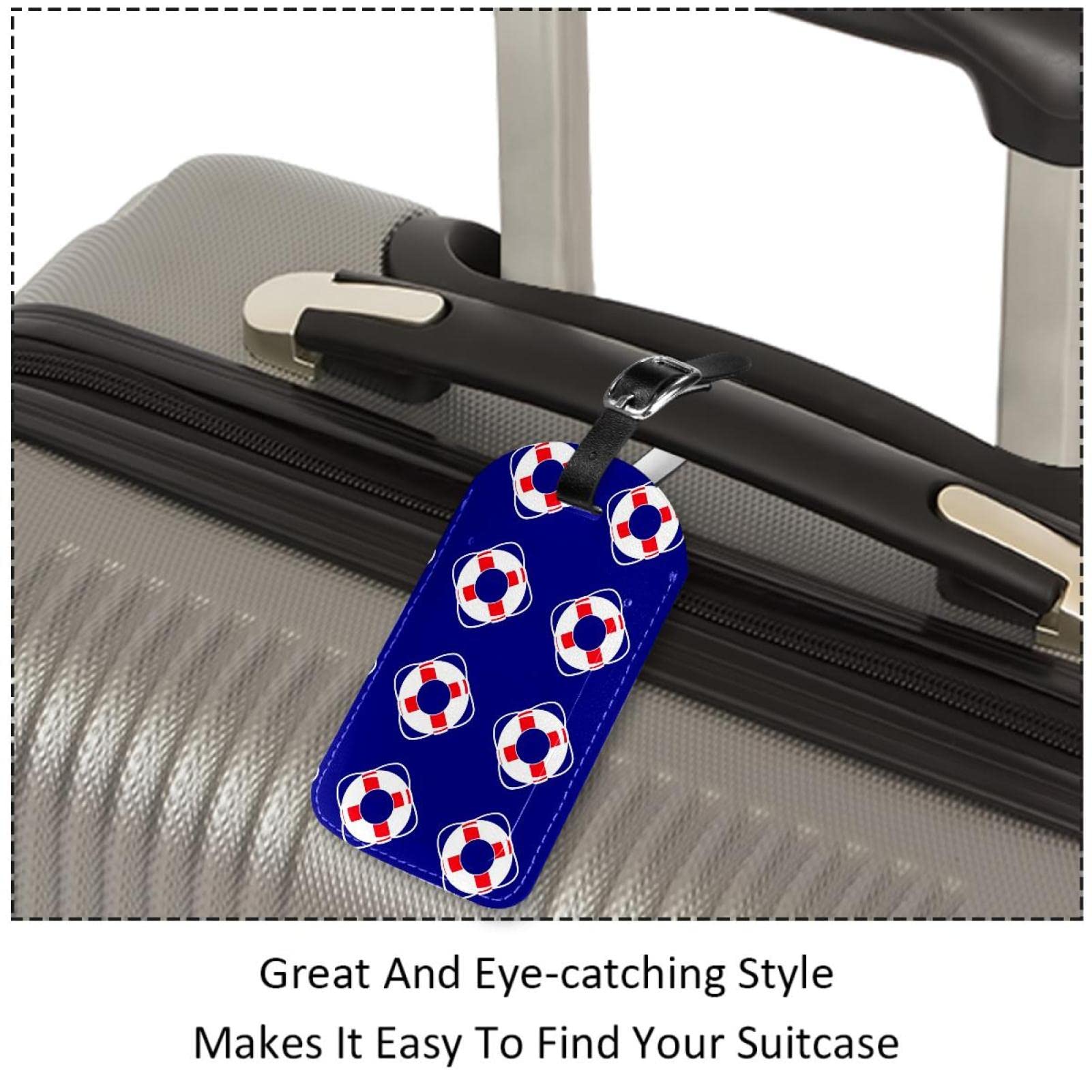 Bagagelabels 2 Pack Bird Blue PU Lederen Bagagelabels Privacy Bescherming