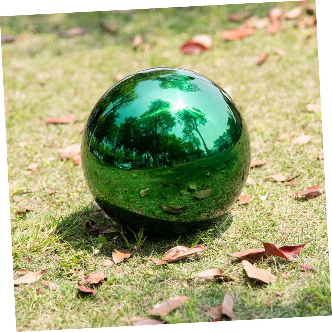 DULAI 4pcs Garden Reflective Ball Colorful Decor Greenery Decor Decorative Outdoor Decor Gazing Ball Stand Sparkling Outdoor Ornament Stainless Steel Gazing Ball Gazing Globe