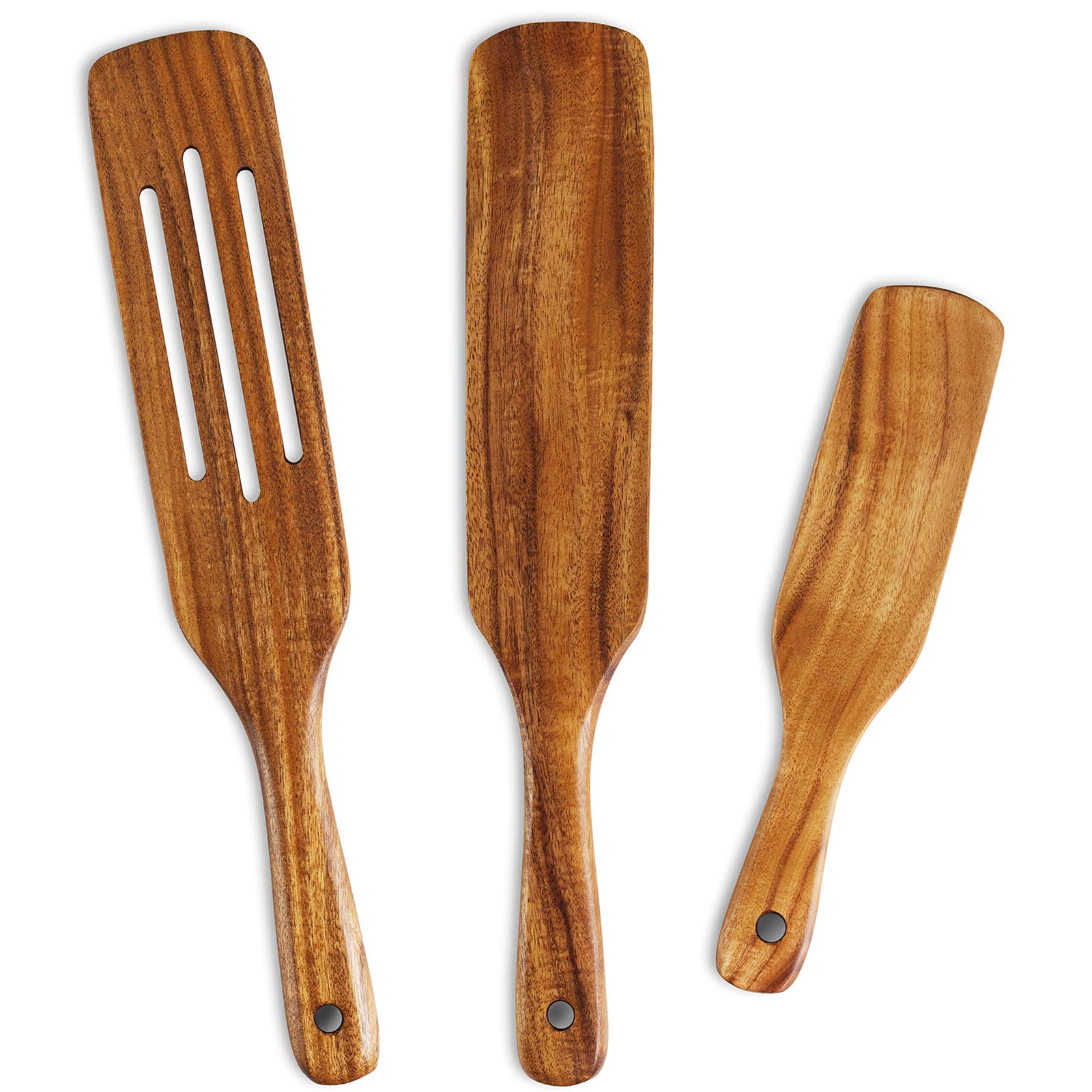 Spurtles Kitchen Tools, Spurtle Set - OPEUERTO Cooking Spatula for Nonstick Cookware, Heat Resistant Teak Kitchen Tool Set...