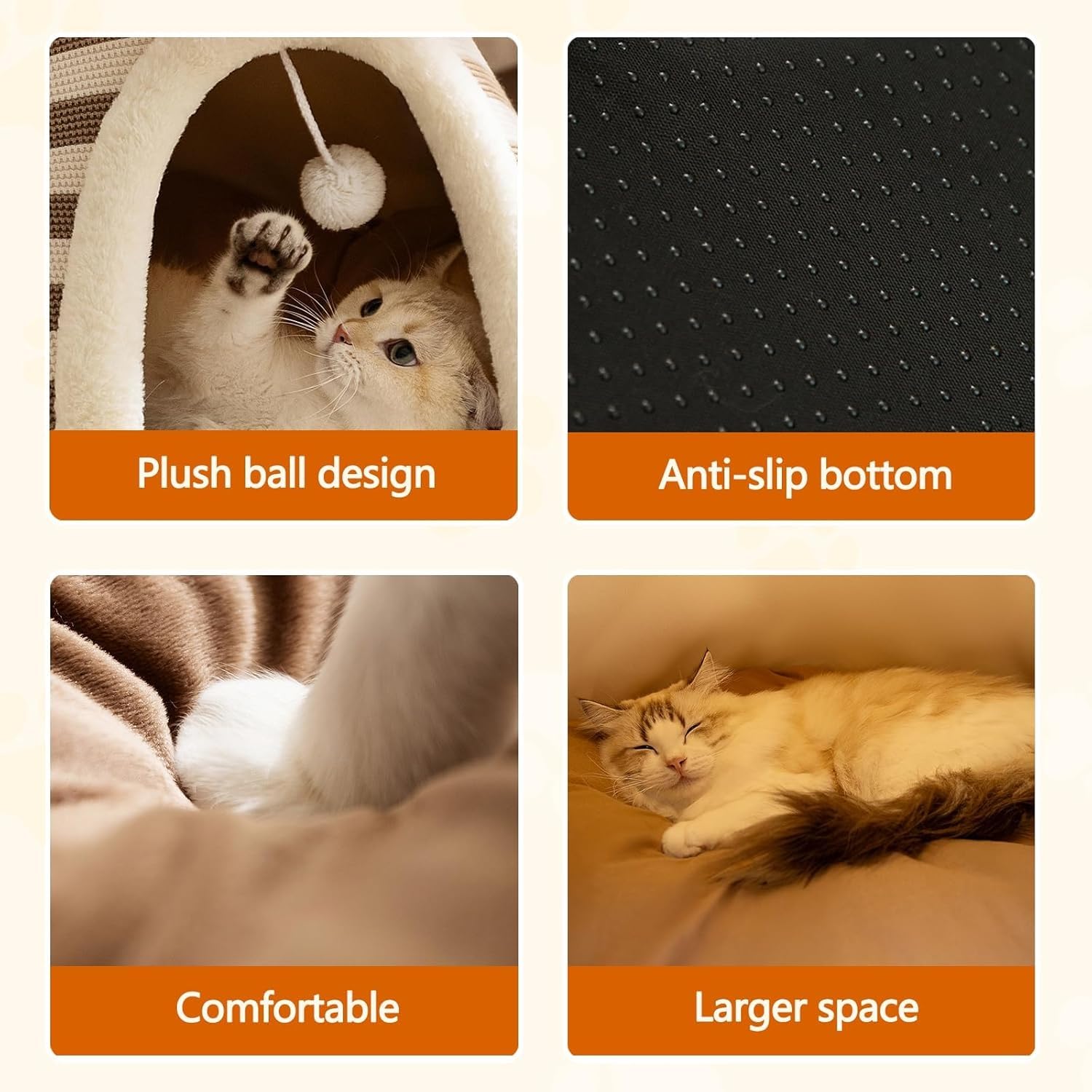 Cuccia for Cani, Lavabile in Peluche for Gatti, da Interno, Calda E Accogliente(A,Medium)