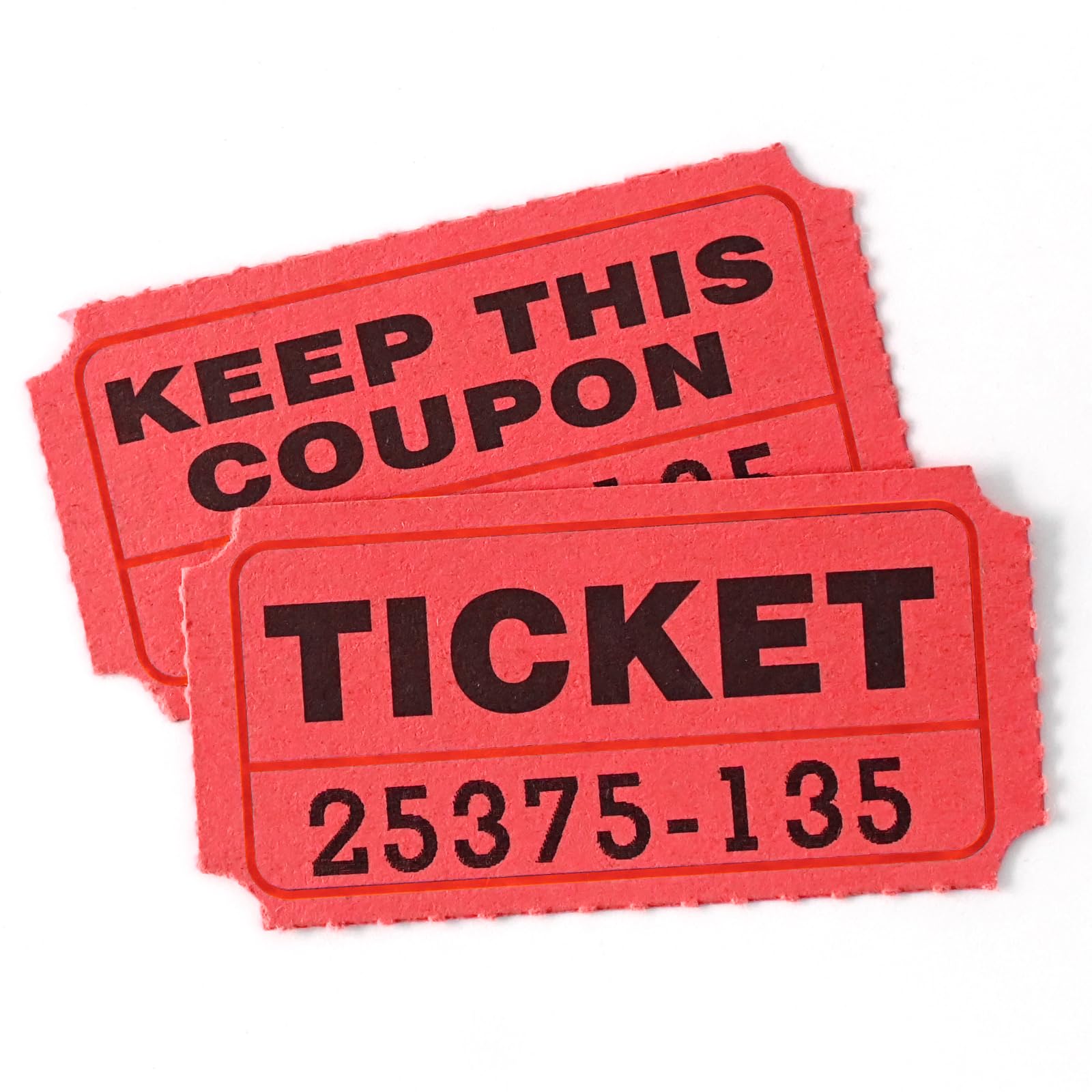 Snapklik.com : 100 Raffle Tickets, 50/50 Double Ticket, Bold Numbers ...