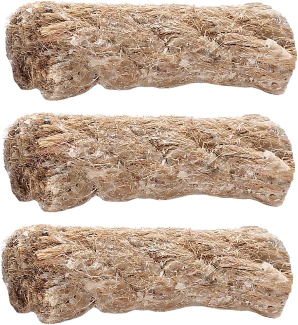 3pcs Outdoor Fire Starter Rope Waxed Jute Ignition Cord for Camping Survival Barbecue and Fireplace Lightweight Windproof Fire Cords