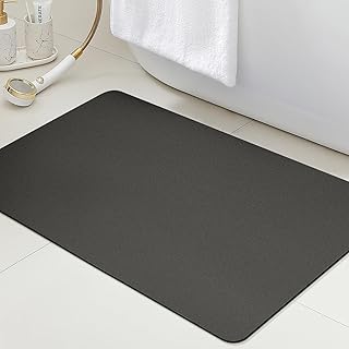 Ultra Thin Bath Mat, Upgrade Backing Non Slip Thin Bath Mats Fit Under D...
