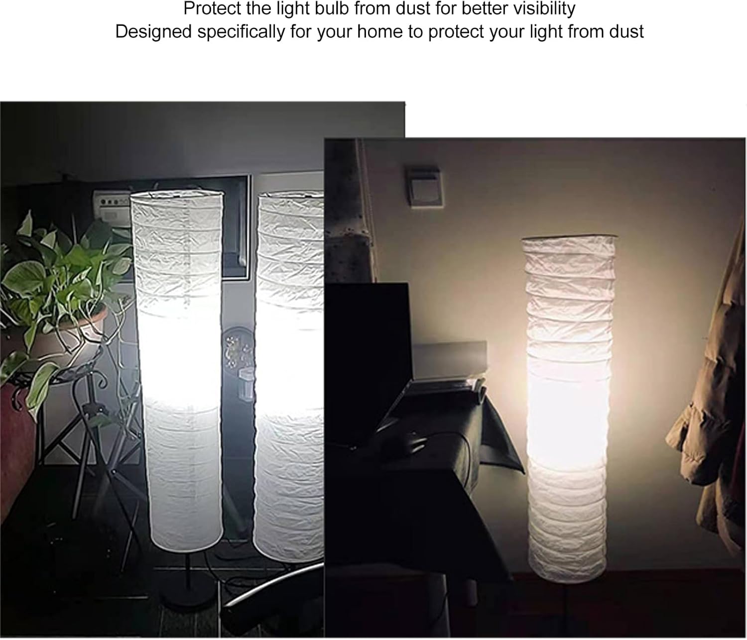 Rice Paper Floor Lamp Shade, Minimalist Standing Lampshade Japanese Paper Floor Light Cover Accessories for Bedroom Floor Light, Floor Lamp Cover for Living Room