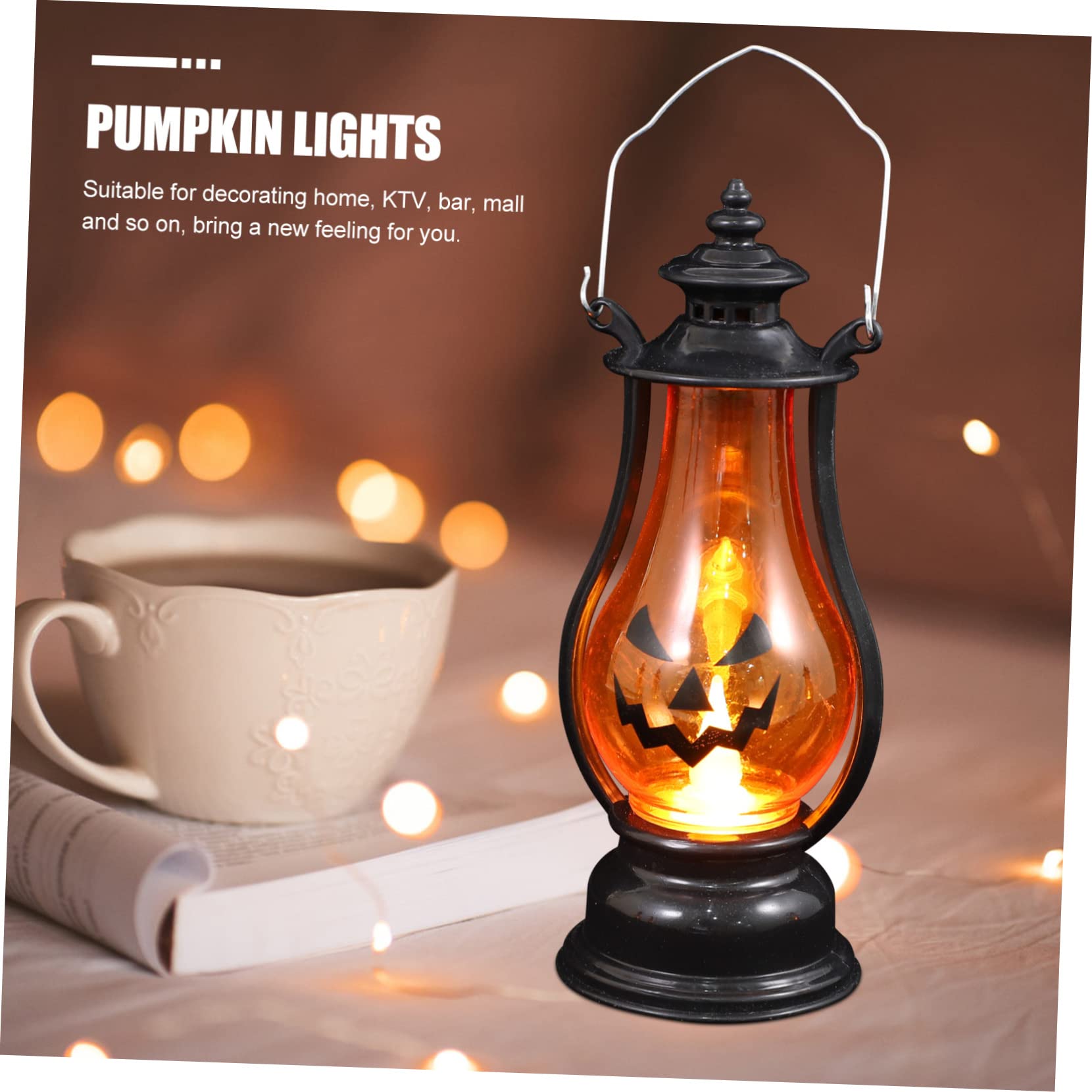 ERINGOGO Halloween Pumpkin Lantern Handheld Night Light for Halloween Decoration Portable Party Favor Indoor Outdoor Use Material