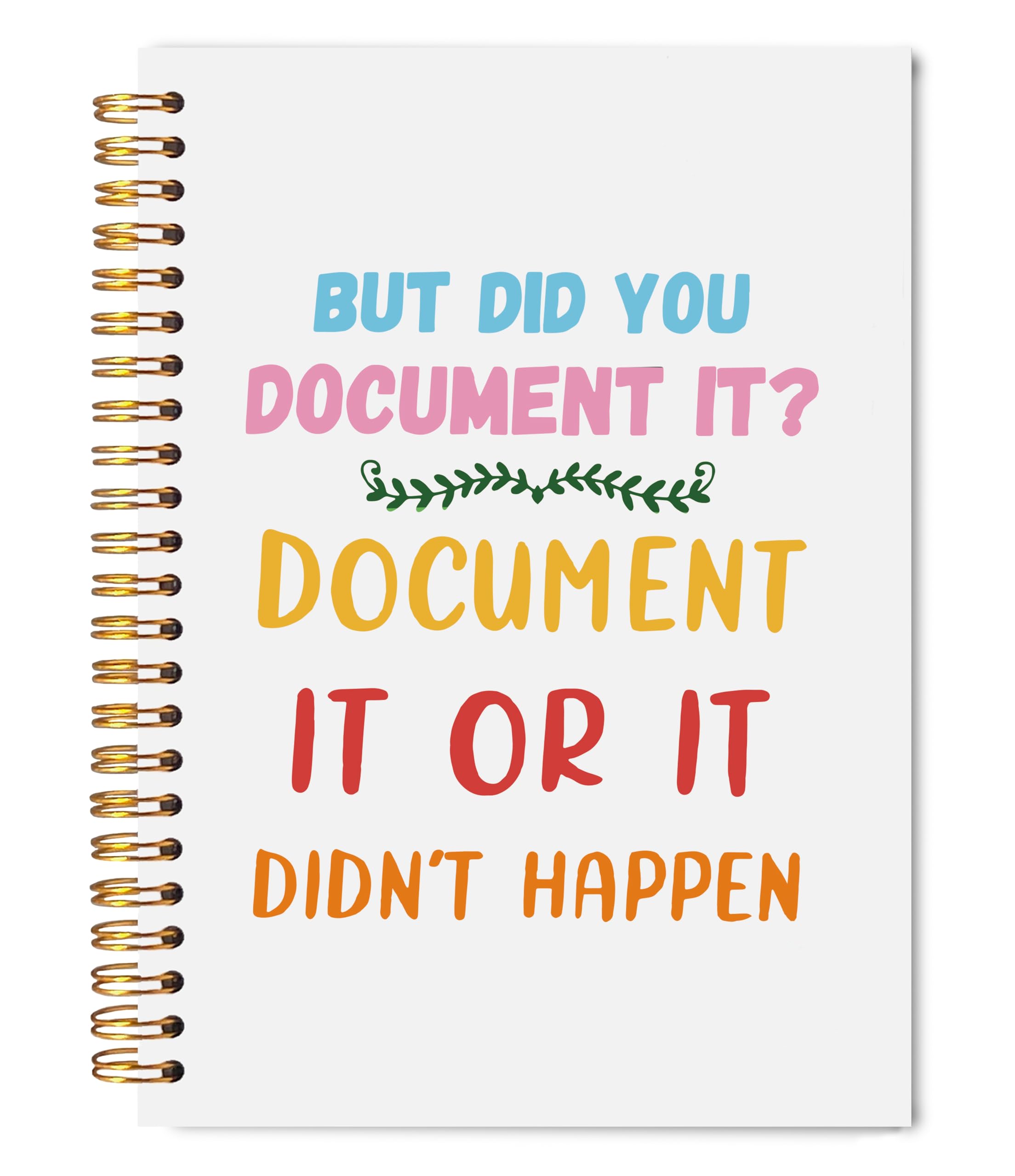 'But Did You Document It' zabawny notatnik 15 x 21 cm, prezenty z zasobami ludzkimi, pamiętniki do robienia notatek, zabawne prezenty do pracy biurowej, humorystyczne prezenty, twarda