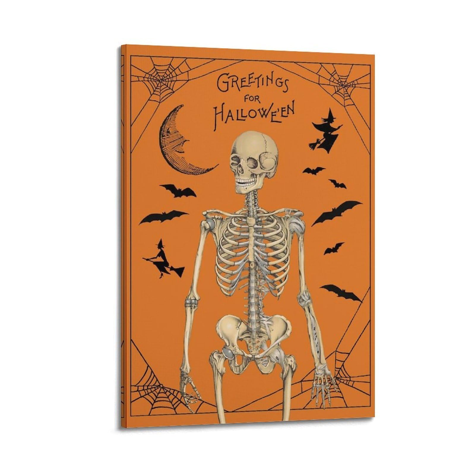 DLJGDS Vintage Poster Halloween Decorative Painting Canvas Wall Posters And Modern Family Bedroom Decor 20x30inch(50x75cm)