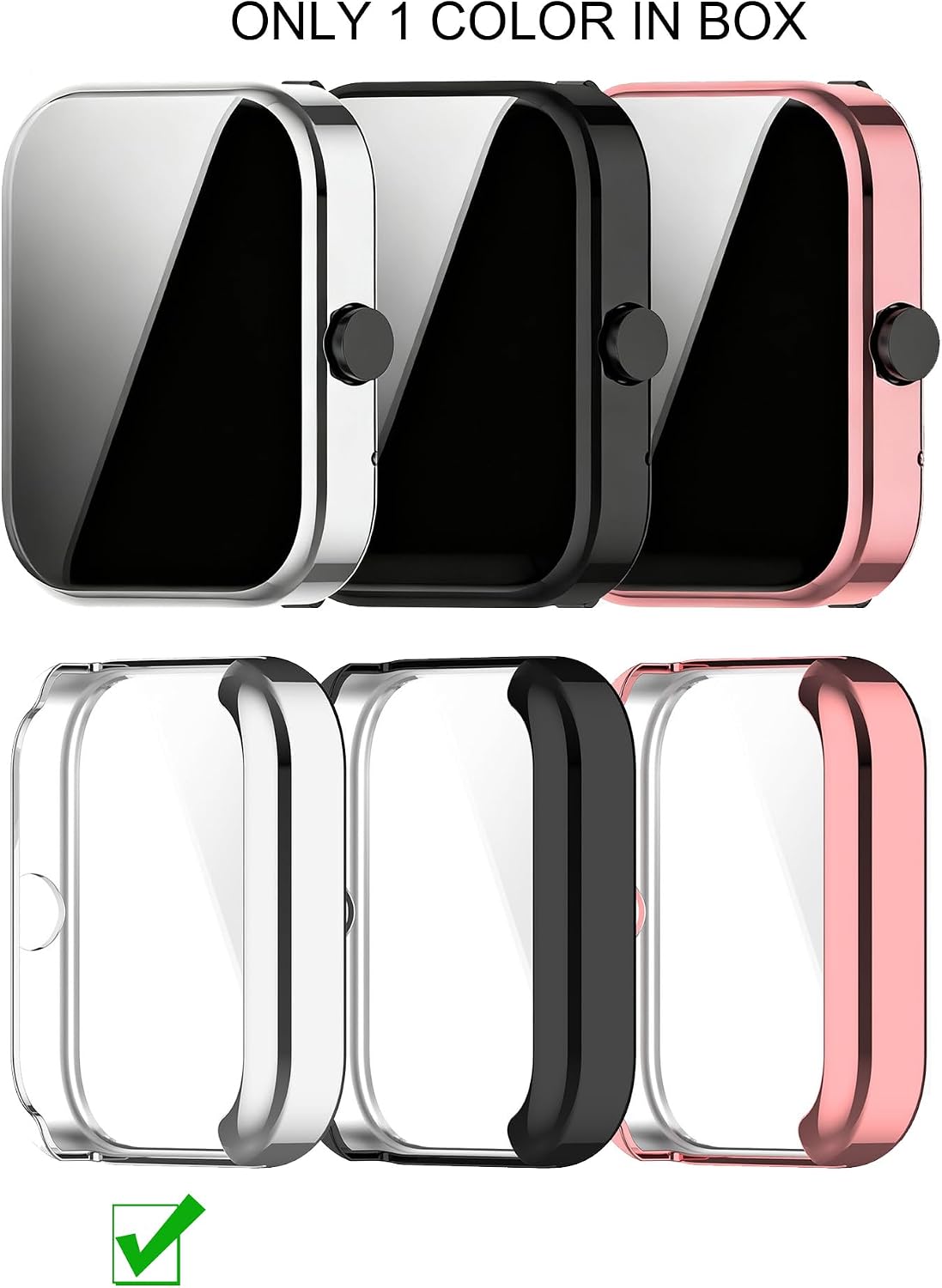 Watch Cases compatible with QONBINK L70 1.85” Smart Watch, TPU Case with Screen Protector, Protecting Body & Screen