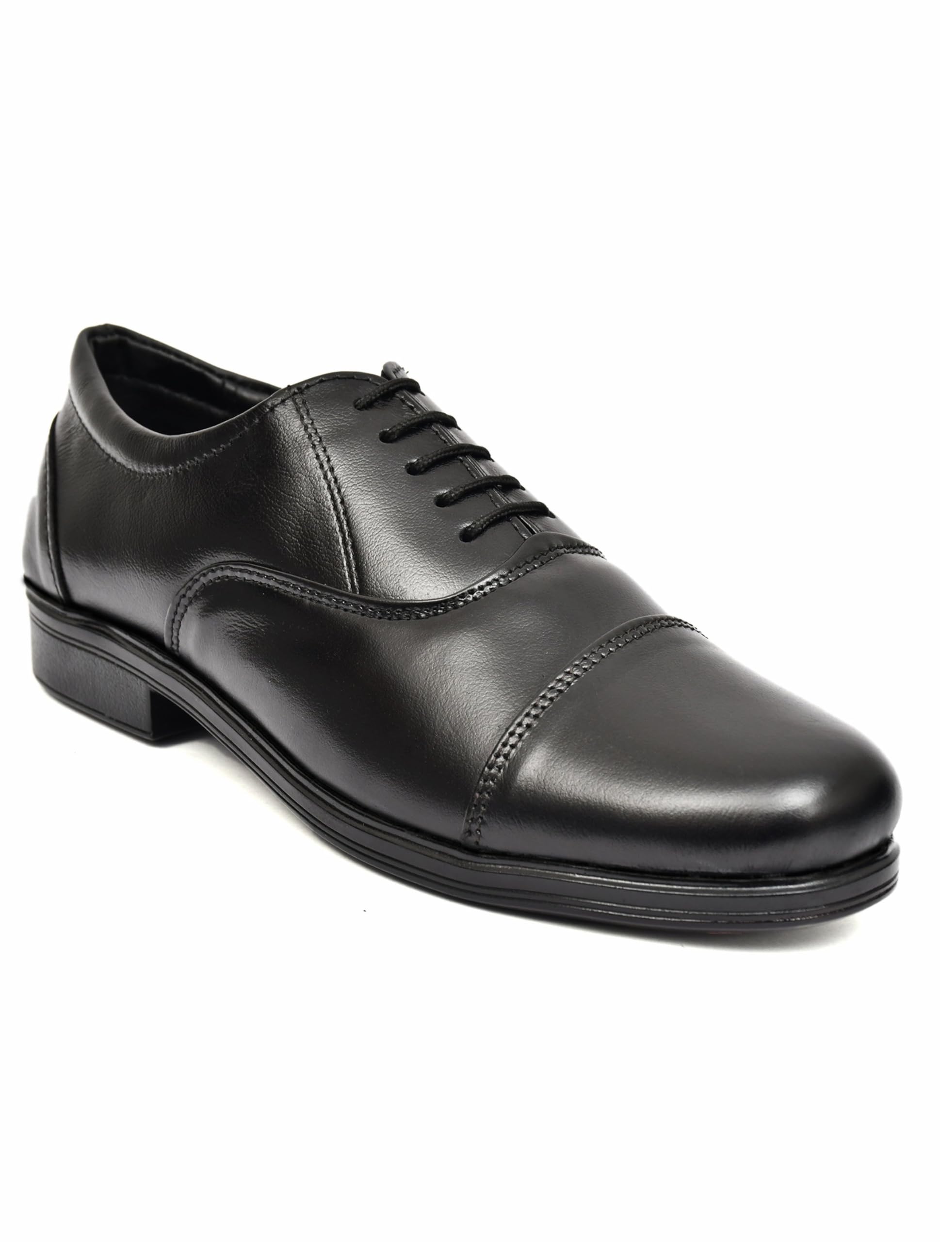 Men’s Leather Oxford Shoes for Police, Security & Office Wear | Classic Lace-Up Toecap Formal Shoes-image-31