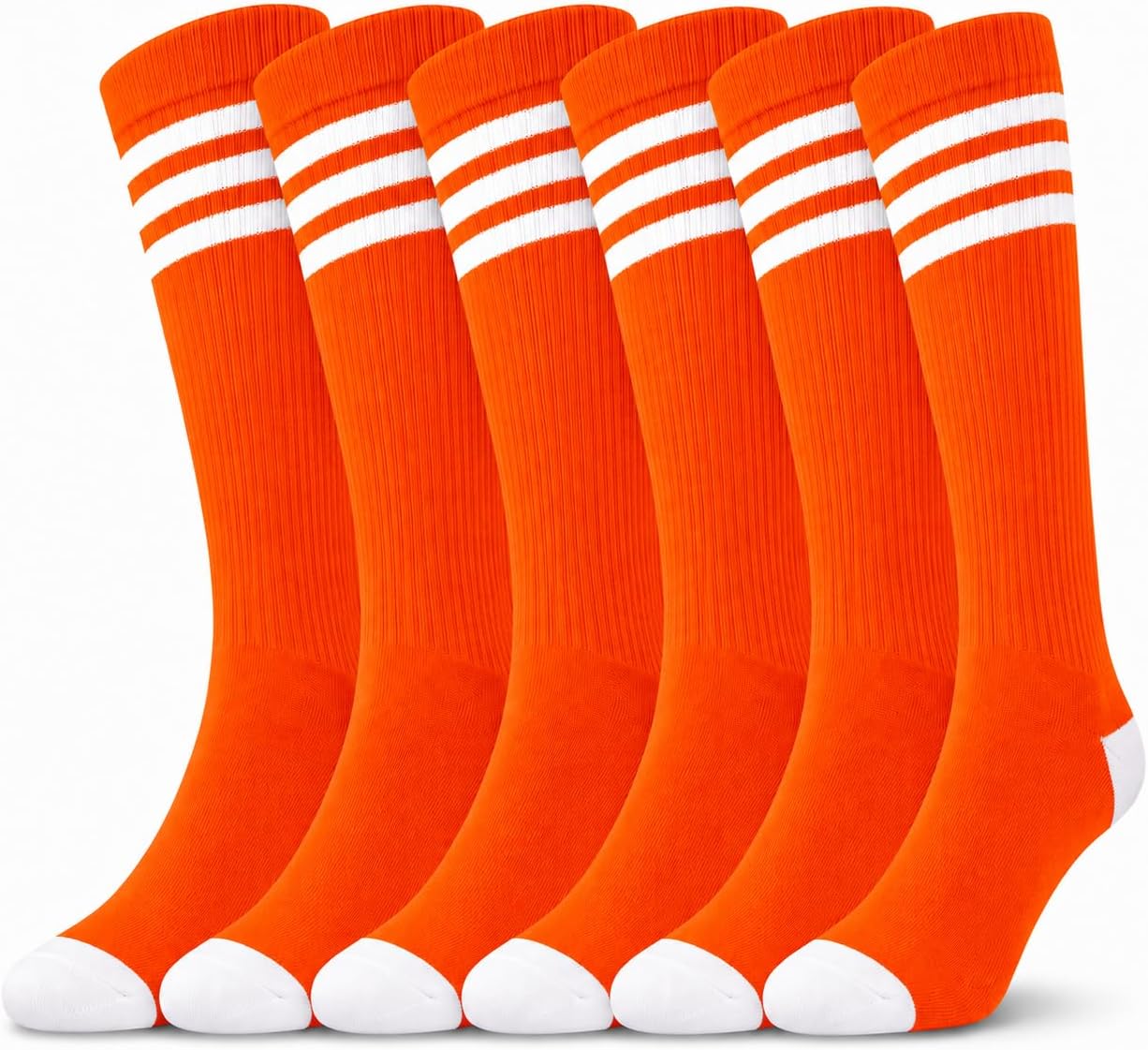 3 Pairs of juDanzy Knee High Boys or Girls Stripe Tube Socks for Soccer, Basketball, Uniform and Everyday Wear