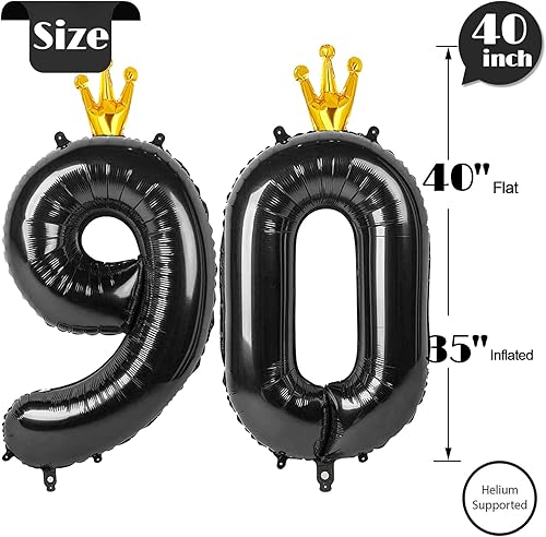 Miniatura 128 de Globo de número 5 de 40 pulgadas, globo de 5º cumpleaños, decoraciones de globos rosas de cinco años, globos de números 5, 15, 50, suministros