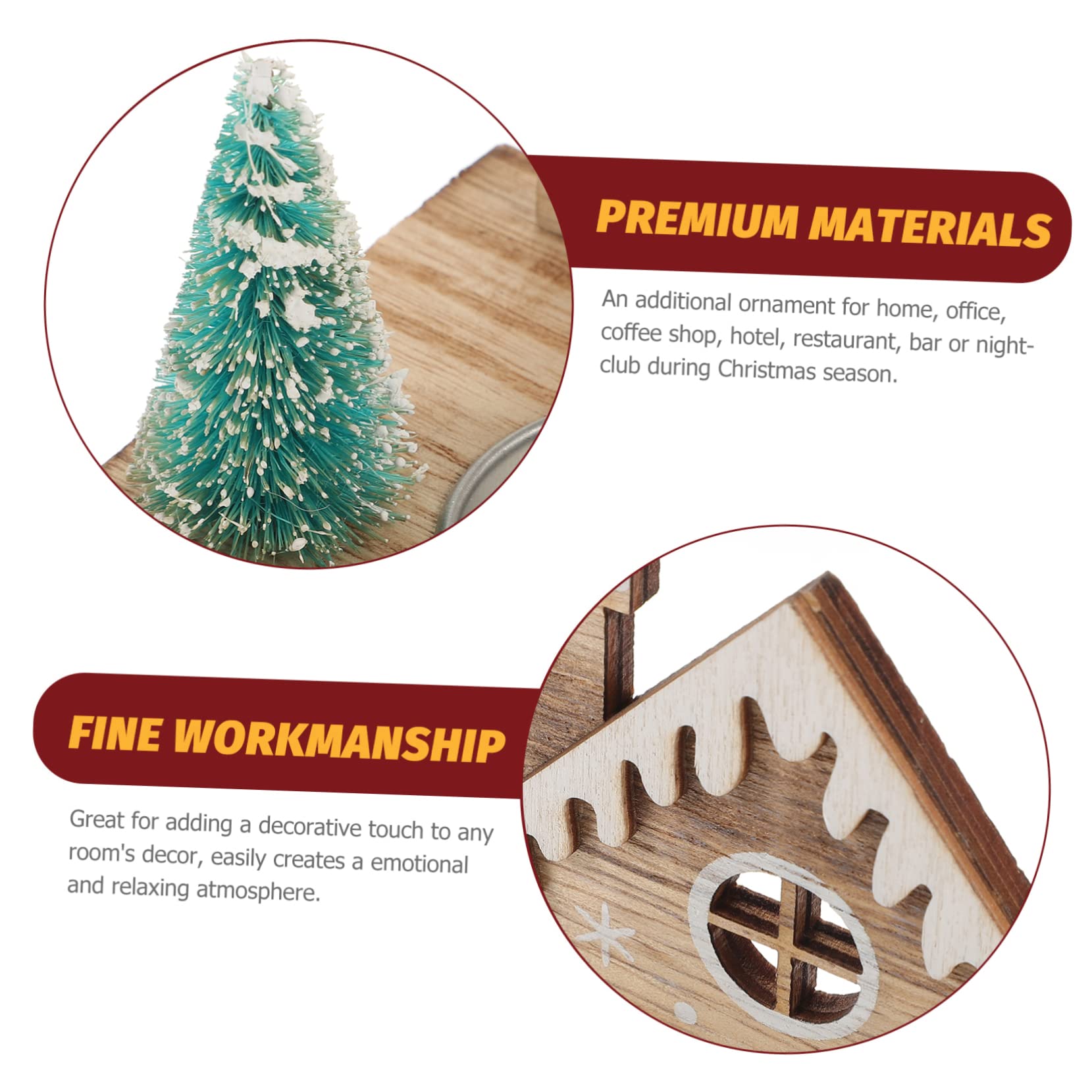 OUNONA Wooden Santa Claus Deer Christmas Candlestick Ornaments for Holiday Centerpiece