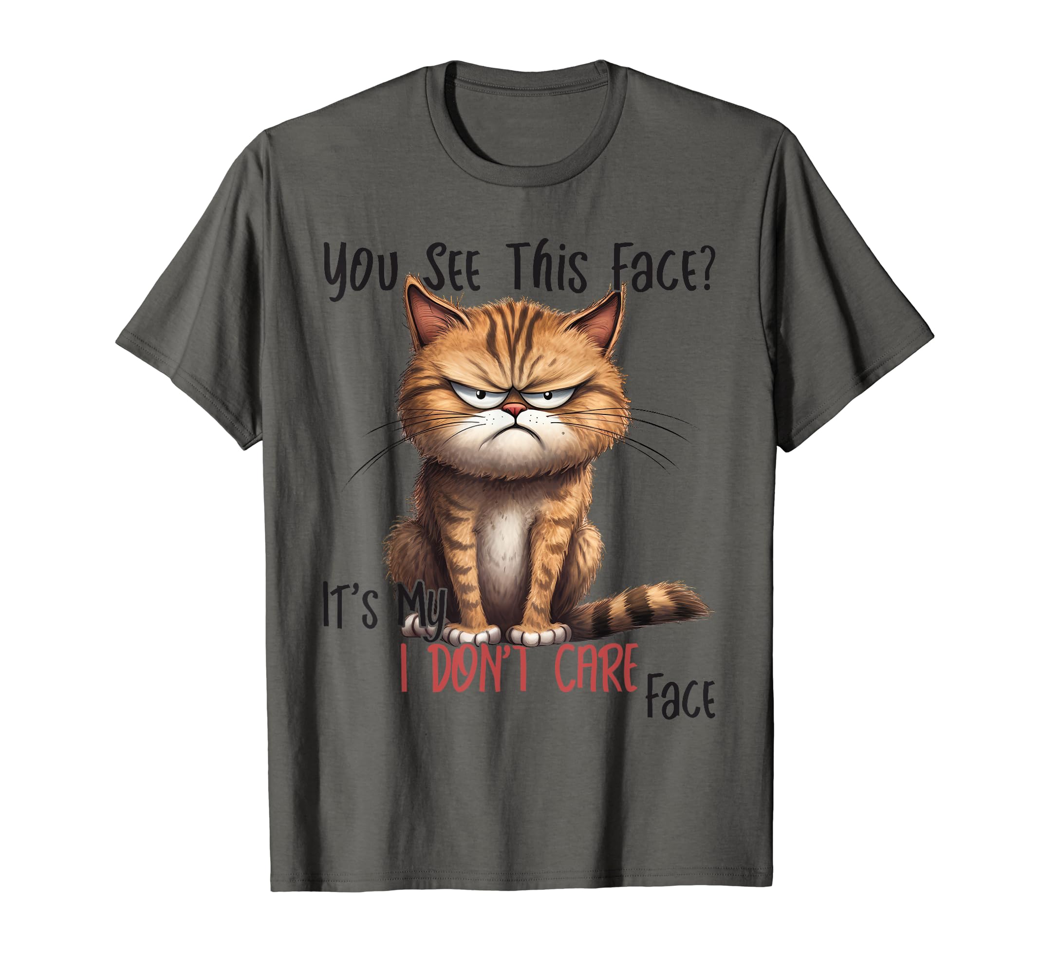 Funny Cat with Cheeky Saying Mir Egal Gesicht T-Shirt