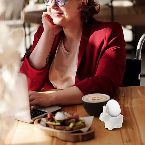 Miniatura 7 de Zerodeko 1 bandeja de cerámica para el desayuno y el brunch de ensalada, decoración de conejo, bandeja de base de cerámica, soportes de decoración