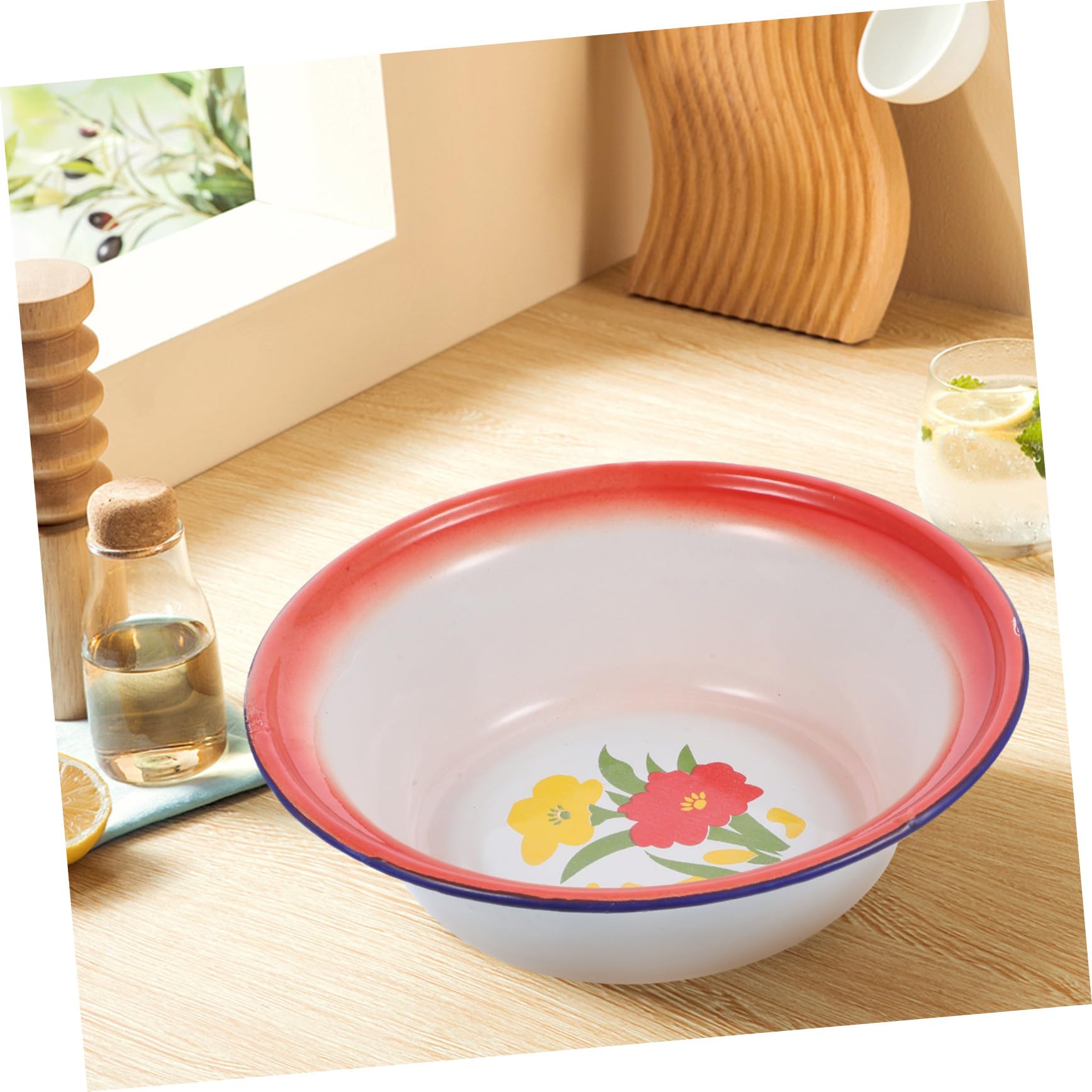 Cuencos Esmaltados Juego de 5 y Aperitivos Vintage para Sopa Camping Picnic