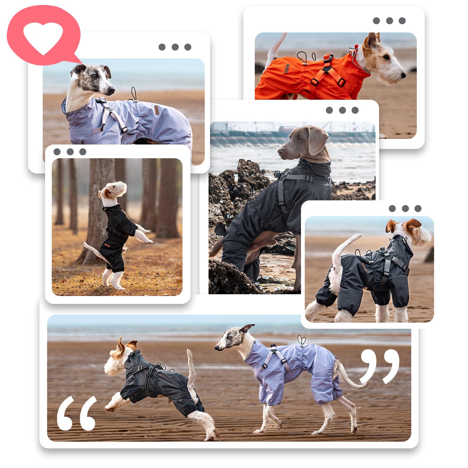 PETCUTE Manteau Pluie Chien, Imperméable avec Bande Réfléchissante, Manteaux Imperméables pour Chiens avec Fermeture à Boutons,pour Les Jours De Pluie (Rouge, 6XL)