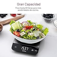 Vista 6 de Etekcity Báscula digital de cocina para alimentos, gramos y onzas para perder peso, hornear y cocinar, graduación precisa de 0.05 oz/1 g, 5