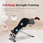 Sunny Health & Fitness Chaise romaine multi-fonctions avec station Dip & Banc assis, équipement d'entraînement réglable pour les forces lourdes pour les colles, base & Entraînement du corps inférieur, Machine d'hyperextension pour le gymnastique à domicile