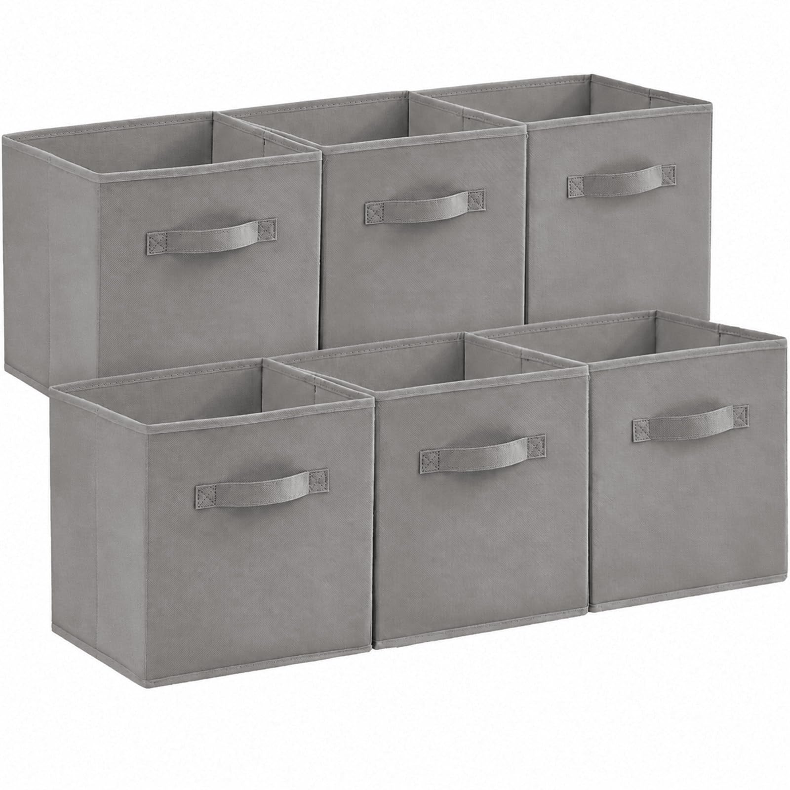 Lifewit Aufbewahrungsbox, 6 Stück, Hellgrau, 26,5 x 26,5 x 28 cm, 20 L