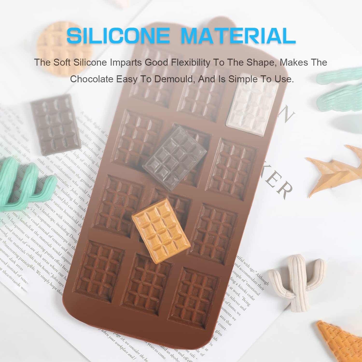 Moule Carré Noir)Mini Moules à Pain 12 Cavités Moule à Brownie En