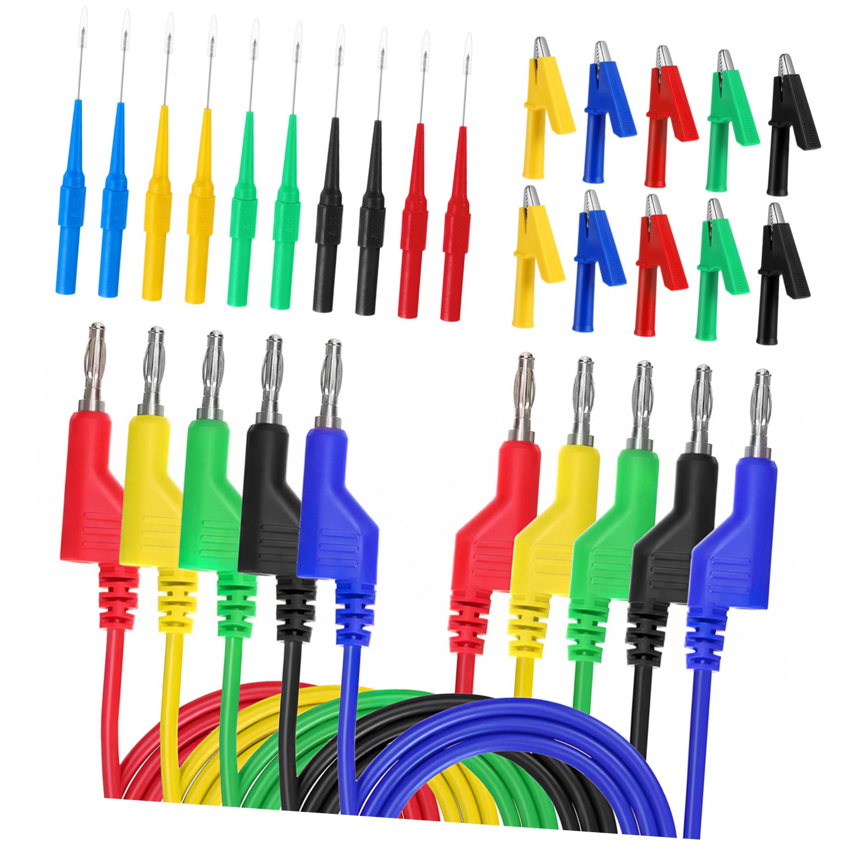 Kit Puntali per Multimetro con Test Probe Isolante Utensili per Test Elettrici e Misurazioni Professionali
