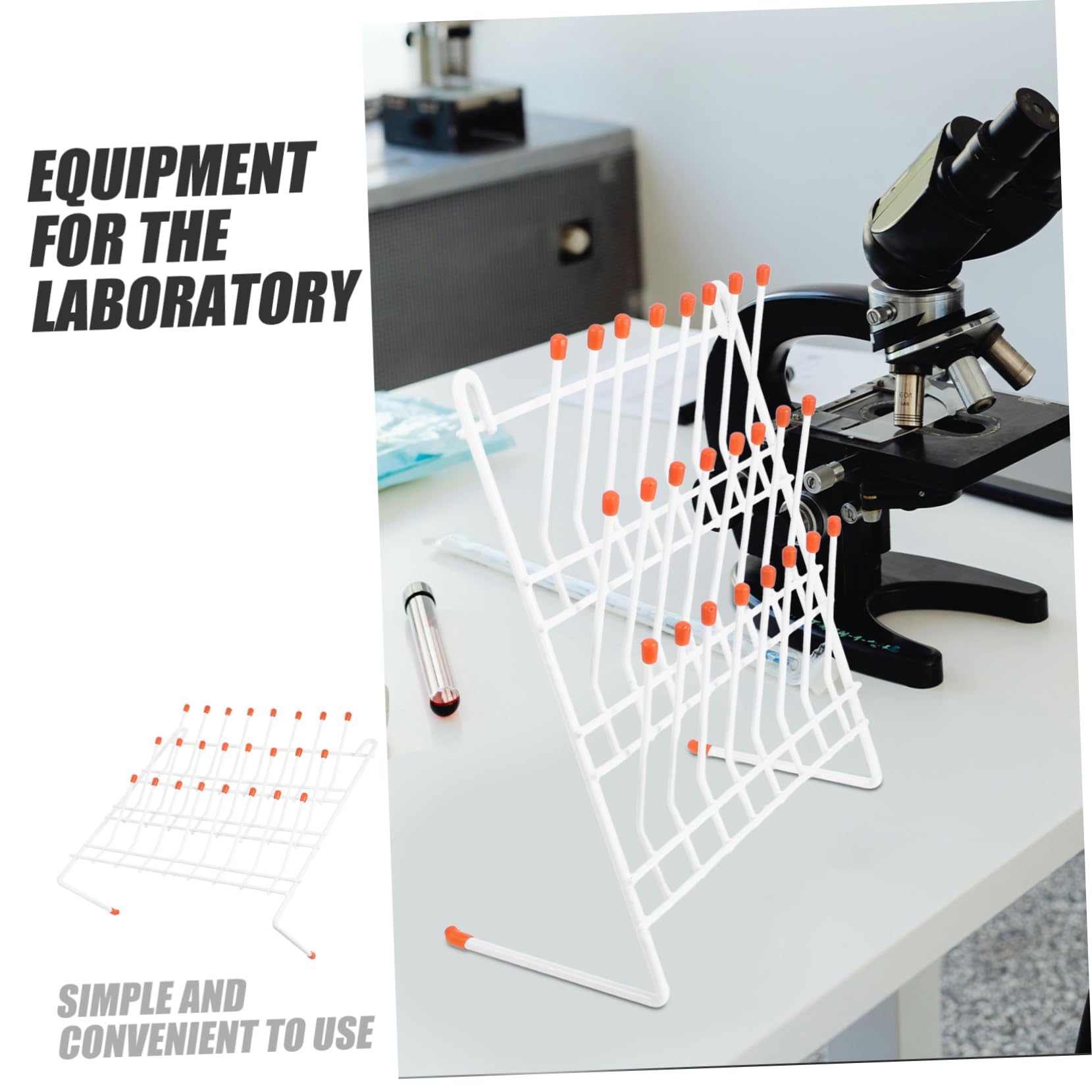 Ipetboom Soporte Para Secado De Tubos De Ensayo De Hierro, Rejilla De Drenaje Plegable Para Laboratorio, Organizador De Tubos Para Uso En Laboratorio