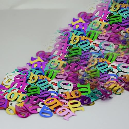 Confeti Número 10 Multicolores  2 bolsas de media onza (1 oz) #7108 Q01