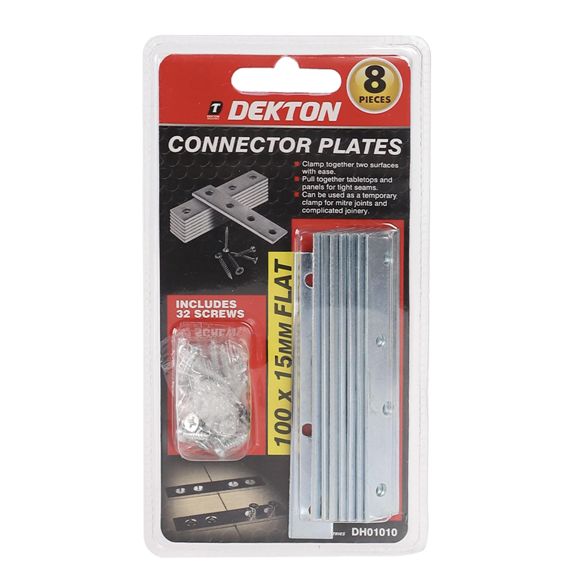Dekton 8Pcs Flat ConnectorDh01010 from B&Q