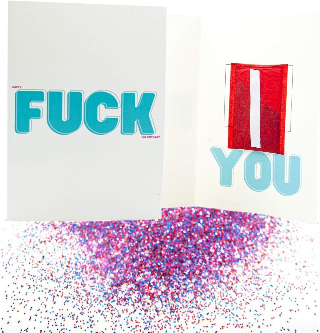 Amazon Com Pranks Anonymous Glitter Prank Card Joke Glitter Bomb Greeting Cards Congratulations Happy Birthday Thank You Other Funny Cards Glitter Card Prank Mail For Adults Fck