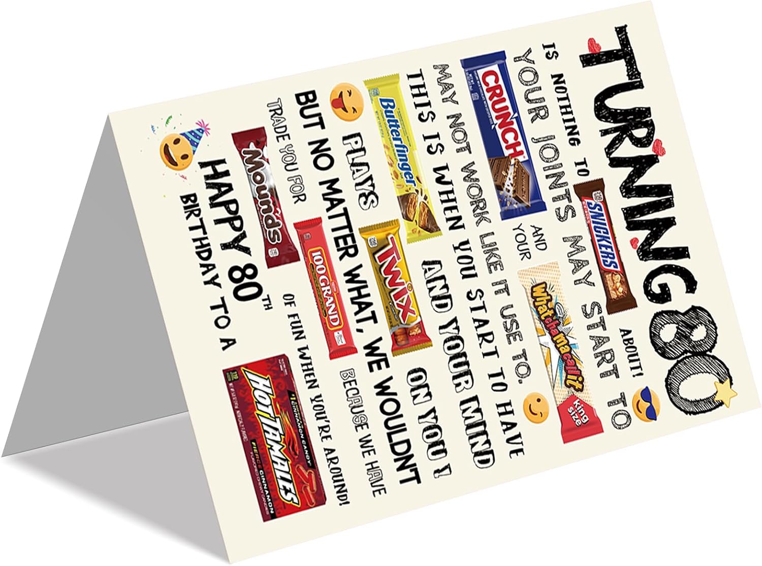 Funny 80th Birthday Card for Women Men, Happy 80th Birthday Gifts for Him Her, Unique 80 Year Old Bday Decorations Ideas for Parents Grandparents - Image 3