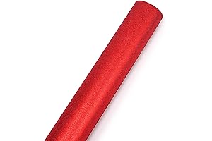 Mini Red Glitter Wrapping Paper Embellished with Shimmer, Packaged in Individual Roll...