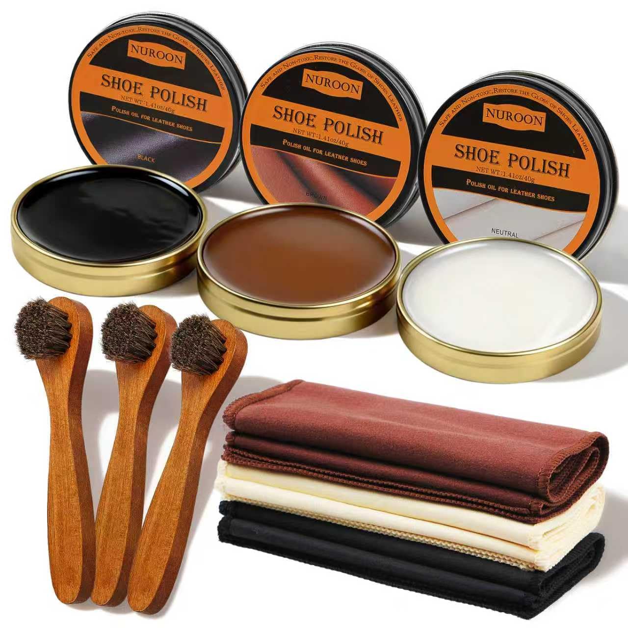 9 Pcs Shoe Polish Kit for Men & Women