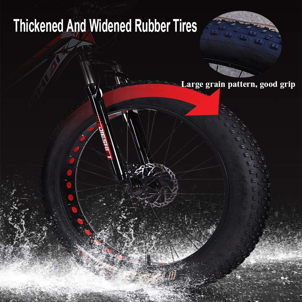 Vélos De Montagne à Suspension Intégrale avec Frein à Double Disque pour Adultes, Hommes, Femmes, Acier à Haute Teneur en Carbone, Gros Pneu, Vélo De M, Blue 1, 26 inch 27 Speed