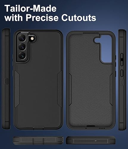 Miniatura 5 de Dahkoiz Funda para Samsung Galaxy S22, cubierta de puerto a prueba de polvo, carcasa de goma de silicona duradera de cuerpo completo para Samsung