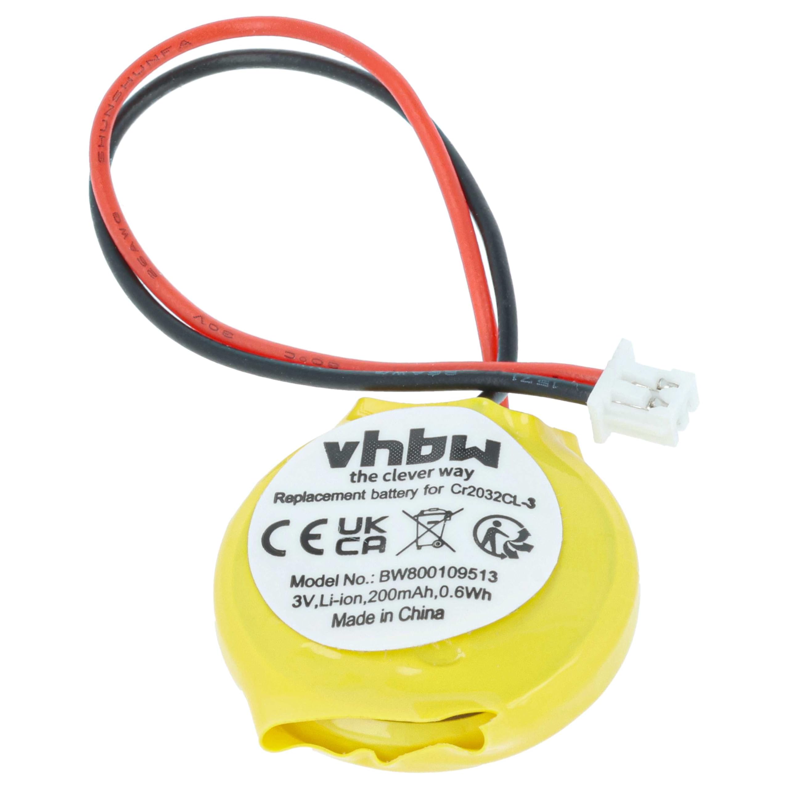 vhbw batteria bios compatibile con Lenovo ThinkPad T420si, T430s, T430si, T431s computer (200mAh, 3V, Li-Ion)