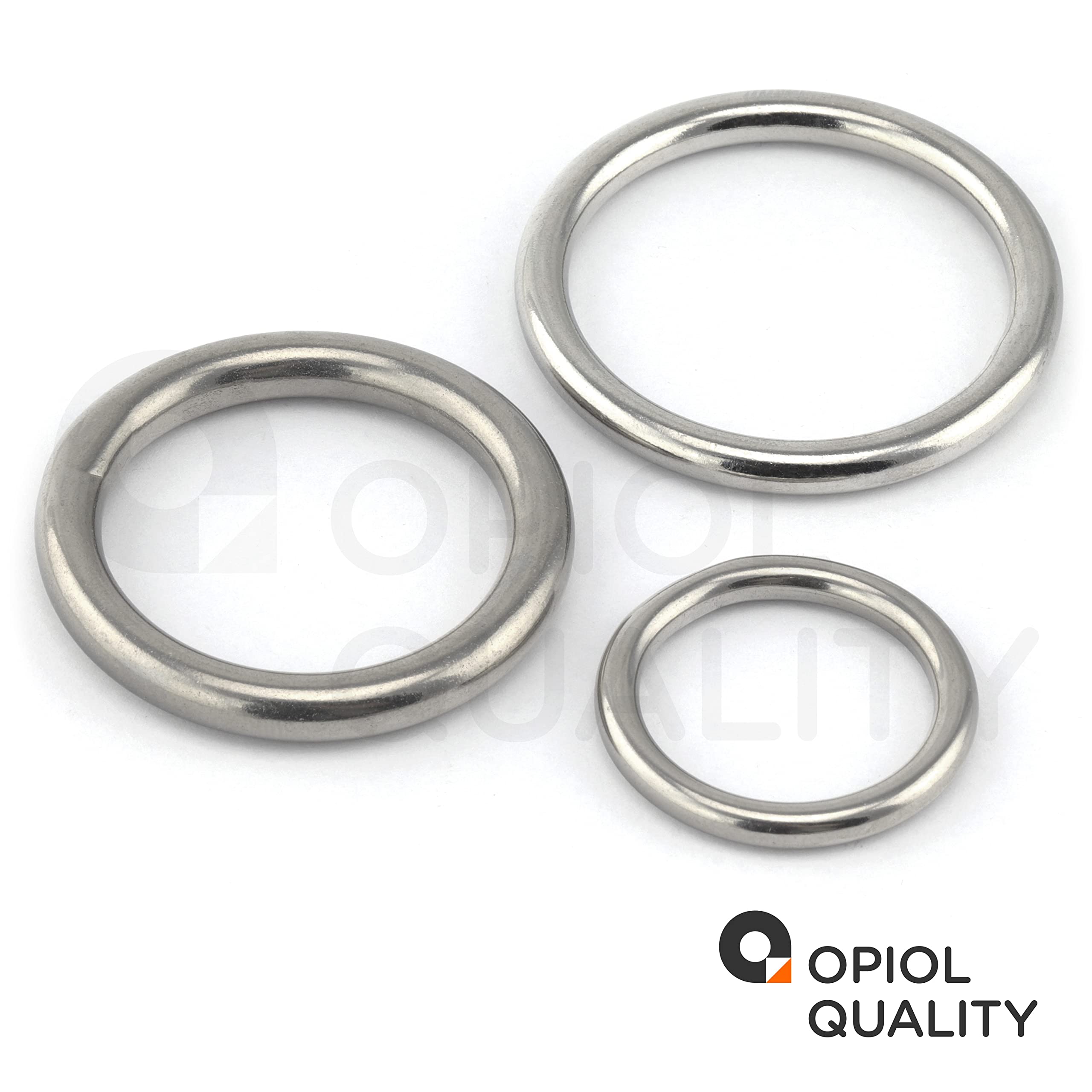 Ring geschweißt und poliert 60x10 mm aus Edelstahl A4 V4A (10 Stück) Metallring O-Ring Stahlring Ösen Edelstahlringe Oring Rundringe Rostfrei Öse