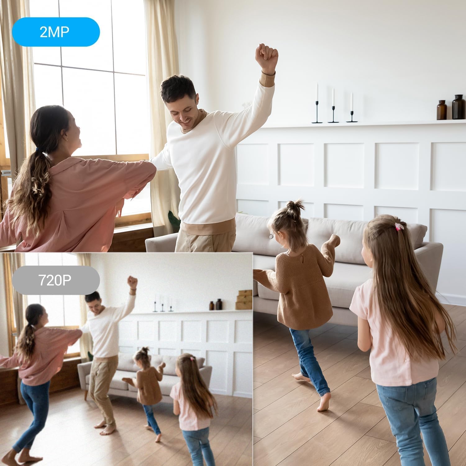 EZVIZ Camara Vigilancia WiFi Interior sin Cables, 1080P Cámara Batería 2000 mAh, Detección de Movimiento Humano PIR, Visión Nocturna Infrarroja, Audio de 2 Vias,Soporta Tarjeta SD hasta 512GB,CB2