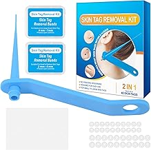 Stem Warts Removal Kit - Skin Tags & Skin Tags Easy Release - 2-in-1 Tool Set with Bands for 1-8mm Skin Tags - Pain Free for Home On Neck, Armpits & Body