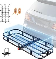 Vista 13 de VEVOR Transportador de carga de enganche de 60 x 20 x 6 pulgadas, capacidad de 500 libras con red de carga y bolsa de carga impermeable, cesta