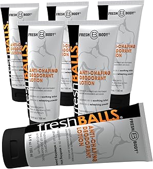 FRESH BALLS Male Hygiene Antiperspirant Lotion 3.4 oz 6 PACK