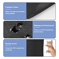 Vista 5 de T Tersely Dust Cover for PS5 Console Anti-Scratch Waterproof Dust Sleeve Guard Cover Skin Ultra Soft Protective Case With Cable Port For SONY