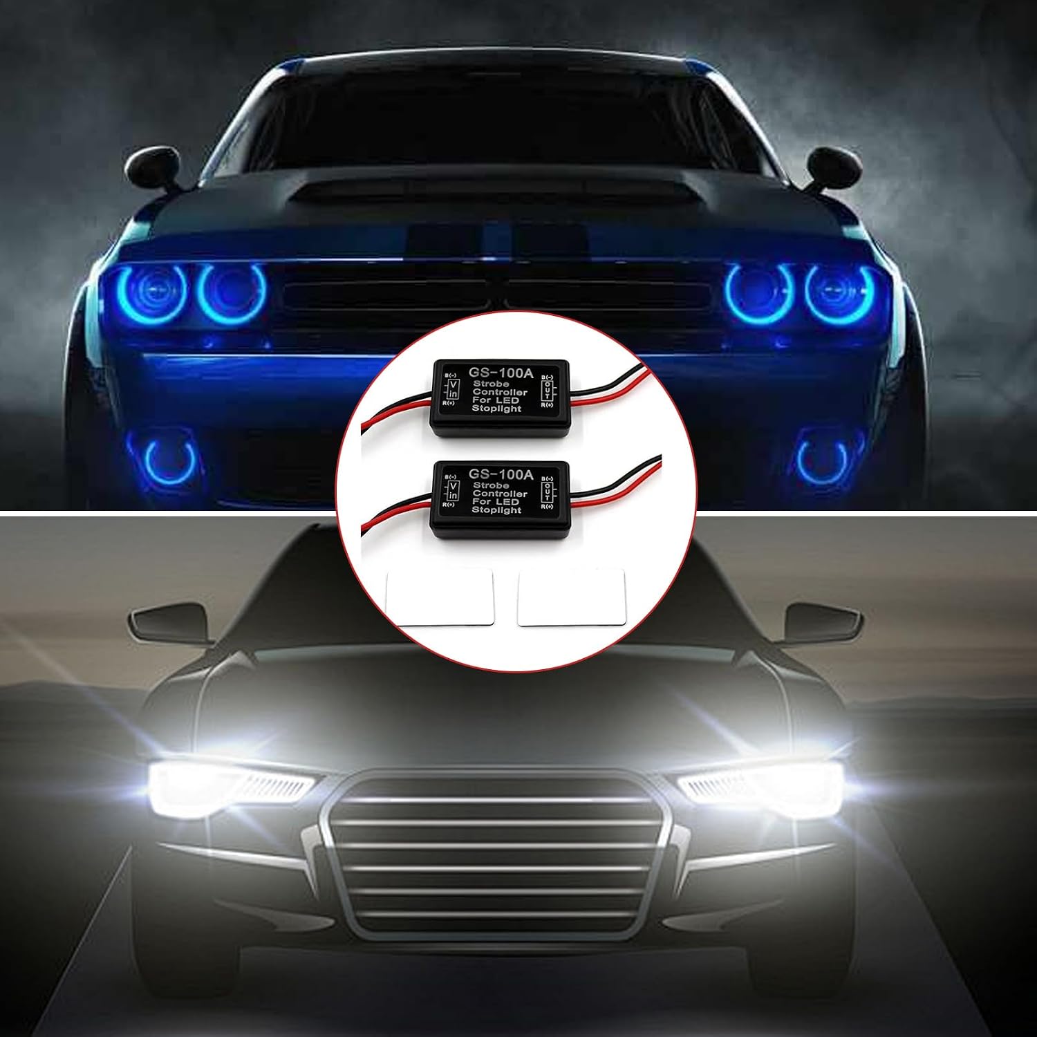 1 Pack 2 Pcs 1.96in*1.18in Led Flasher Module, Led Flash Strobe Controller, Suitable For Most Cars, Trucks, Suvs, Motorcycles Tail Stop Light And Brake Light