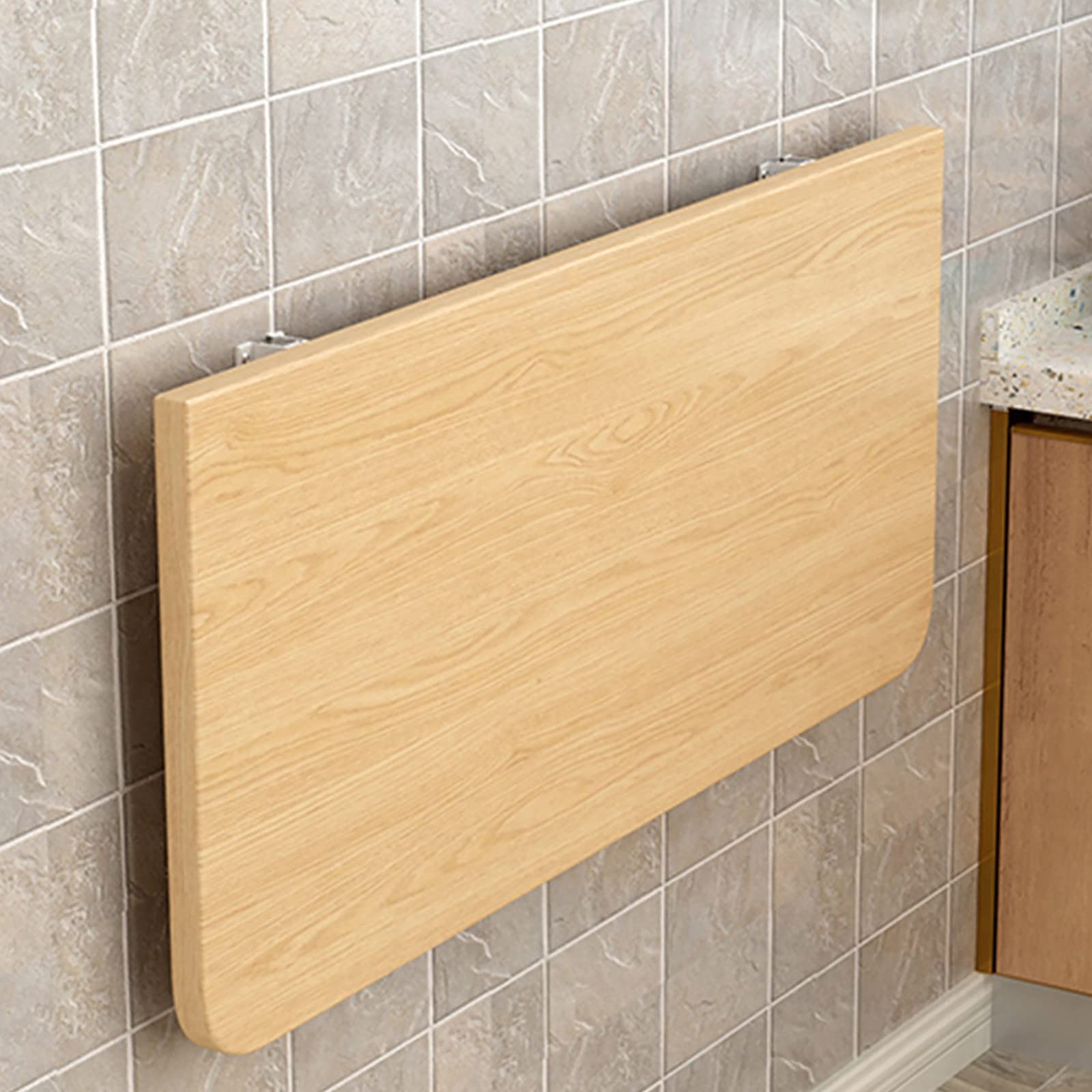 Table murale rabattable pliante en bois gain de place pour buanderie