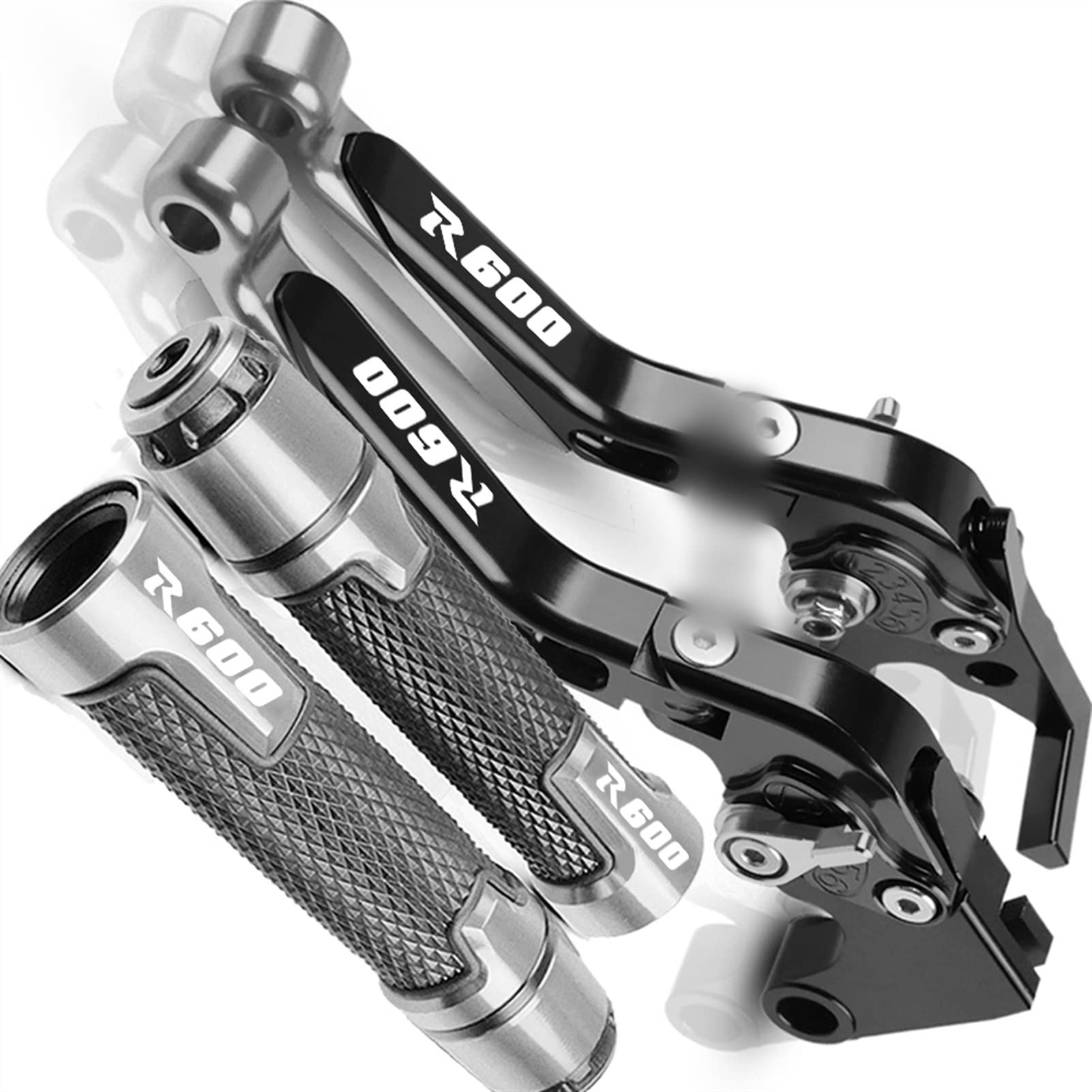Leviers GSXR 600 2004-2005 pliants en aluminium avec poignées assorties