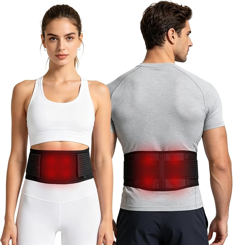 Self-Heating Magnetic Back Support Belt, Breathable Anti-Skid Back Brace for Men Women, Waist Support for Lower Back Pain, Sciatica & Herniated Disc Relief (Medium)