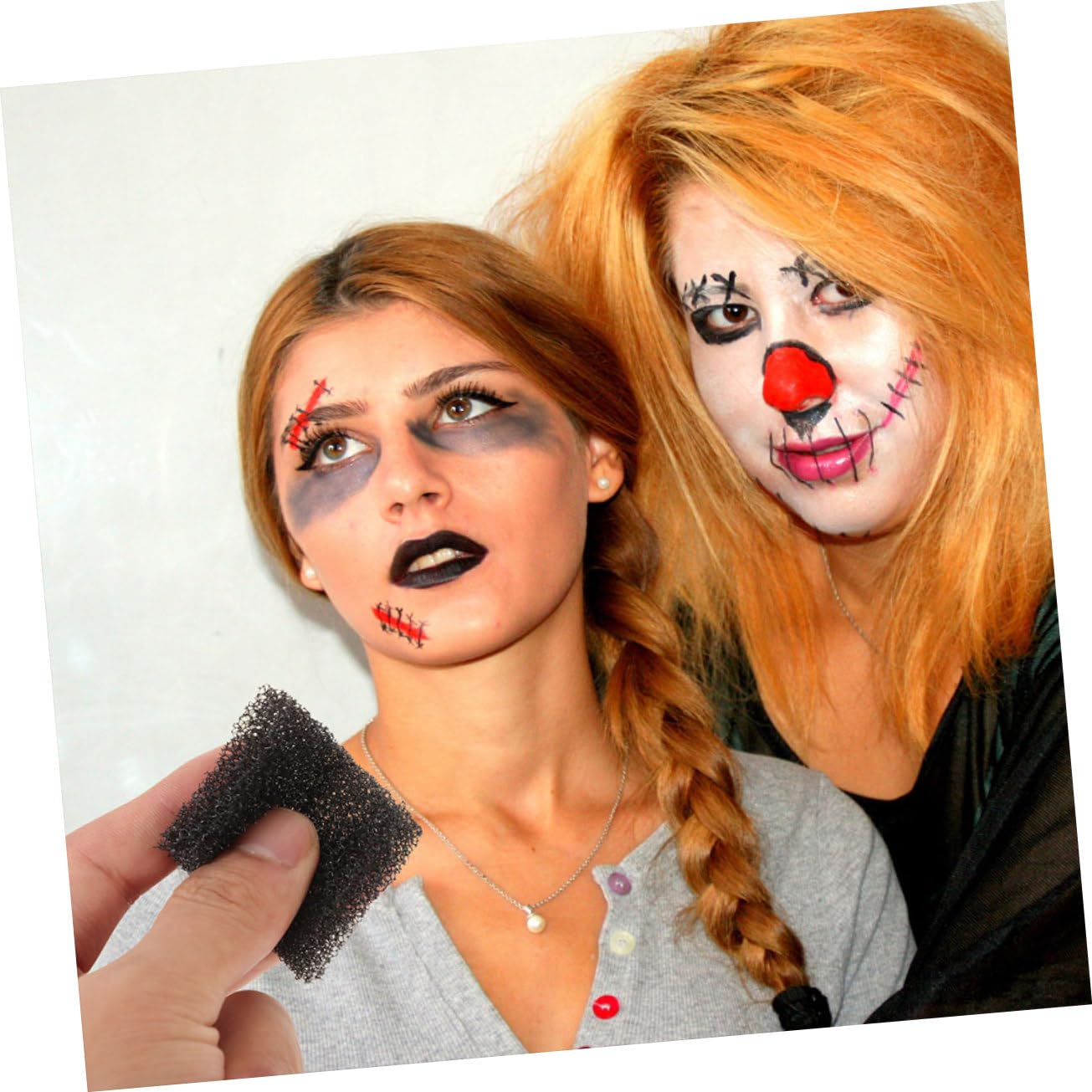 Healeved 128 Stück Halloween Makeup Schwämme für Spezialeffekte Blutige Wunden Narben für Professionelle Maskenbildner Halloween Enthusiasten Mehrfach Verwendbar