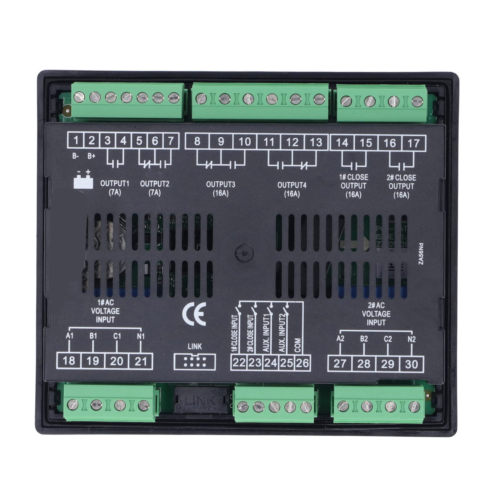 Aramox Panel de Control del Grupo Electrógeno Controlador ATS, Generador LCD ABS Módulo Controlador de Potencia Dual 170 a 270 V, Alarma de Parada de Arranque Automático para Sistemas de
