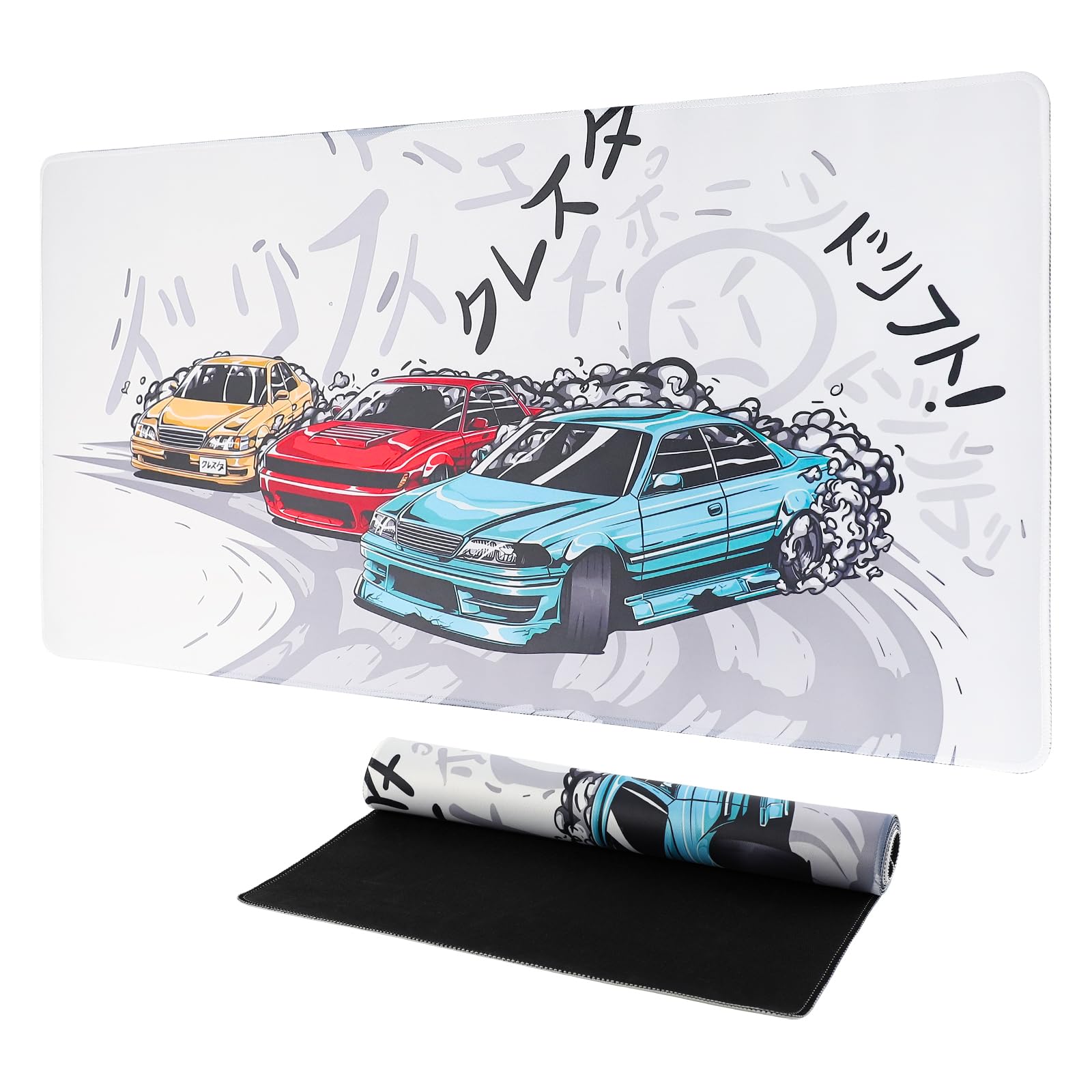 Alfombrilla Ratón Gaming XXL - 900 x 400 mm, Mouse Pad Gaming, de Goma, Alfombrilla de ratón Antideslizante de Goma, para Videojuegos, Macbook, PC, portátil, Escritorio