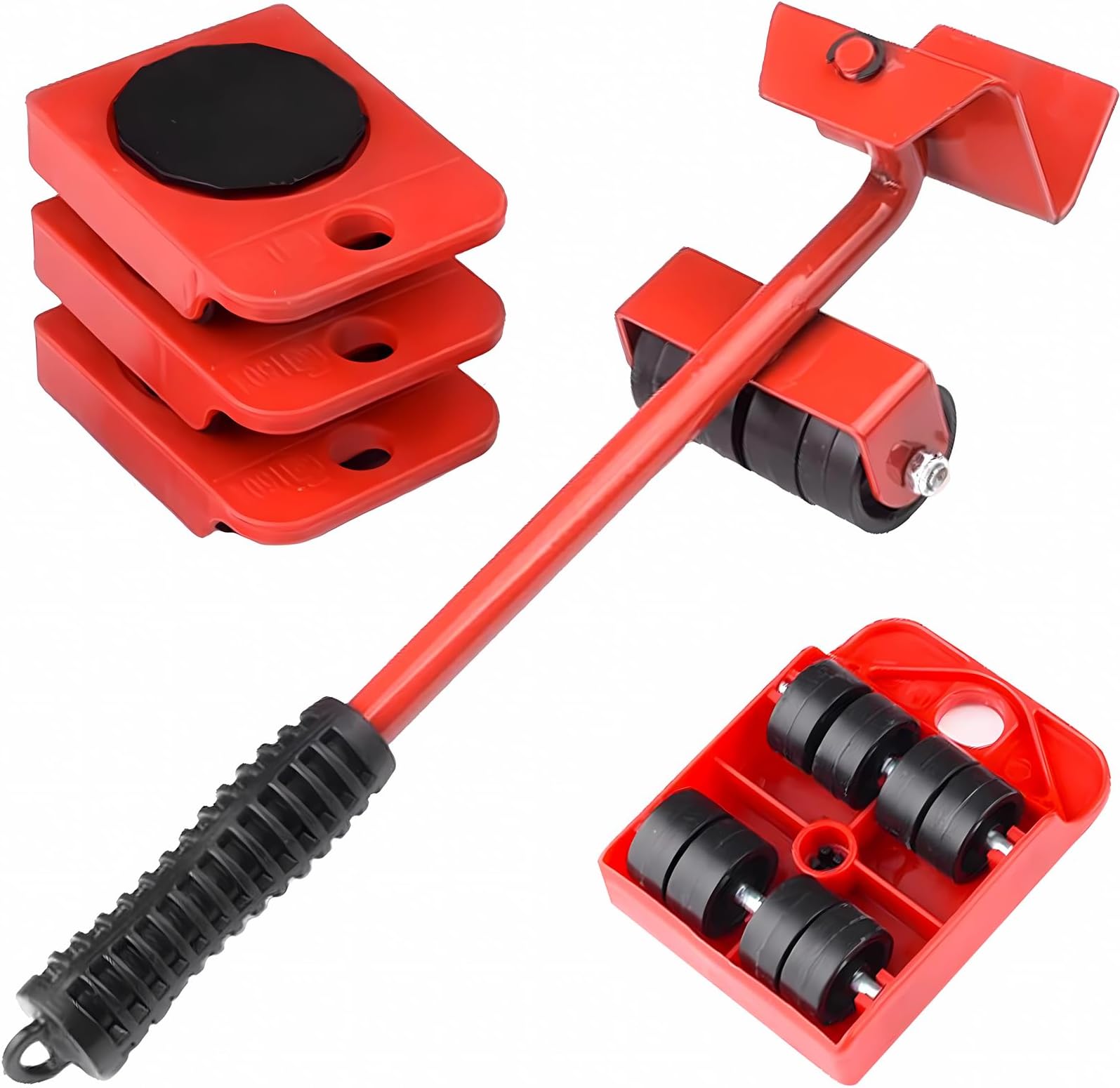 WARM&LOVE Heavy Furniture Roller Move Tools, Furniture Lifter with 4 Pack Moving Sliders, Furniture Moving Roller Set, Max Up for 150KG, 360 Degree Rotatable Pads, Easy and Safe Moving